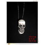 สร้อยคอสาวร๊อค หัวกระโหลก สีขาว เท่สุด ๆ