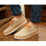 รองเท้าผ้าใบ ผู้ชาย รองเท้าใส่เที่ยว รองเท้าหุ้มส้น ผ้าแคนวาส หรือ ผ้ายีนส์ สีน้ำตาลอ่อน กากี เข้ากับทุกชุด รองเท้าแบบ sport ใส่เที่ยว 594653_3