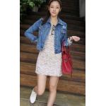 แจ็คเก็ตยีนส์ แขนยาว เอวลอย ใส่กับ ชุดเดรส เพิ่มความเข้ม ให้เสื้อผ้า ด้วย Jacket jean เสื้อคลุมยีนส์ ใส่เที่ยว เท่ ๆ ลดราคา 198502
