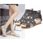 รองเท้ารัดส้น ผู้หญิง แฟชั่น รองเท้าผู้หญิง ใส่เที่ยว ใส่ทำงาน รองเท้ารัดส้น ซิปหลัง แต่งกลิซเตอร์ วิ้ง ๆ ใส่สวย ส้นแบน 971245