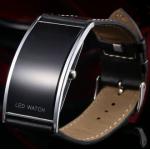 นาฬิกาข้อมือ สายหนังแท้ หน้าจอ Led สีดำ มาดเข้ม นาฬิกาข้อมือผู้ชาย ผู้หญิงใส่ได้ no 8114691