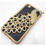 เคส iphone 4 4S เคสคริสตัล รูปตัว นกยูง เคสหนัง สีดำ ติดคริสตัล สีดำ เงิน กรอบทอง วิ้ง ๆ สวยหรู ราคาถูก 377195