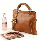 กระเป๋าใส่เอกสารผู้หญิง กระเป๋าถือ ใส่เอกสาร ราคาประหยัด หนัง Pu สีน้ำตาล มีสายสะพายถอดได้ กระเป๋าสะพายข้างผู้หญิง ราคาถูก 363472