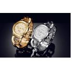 นาฬิกาข้อมือ ผู้หญิง ใส่ทำงาน นาฬิกาข้อมือ สายสแตนเลส ออกแบบ เป็น โซ่เงิน โซ่ทอง สวยหรู มีระดับ นาฬิกาใส่ทำงาน แบบหรู 263001