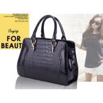 กระเป๋าถือ ผู้หญิง สีดำ หนังเงา ลายหนัง จรเข้ แบบสวย สามารถ ปรับเป็น กระเป๋าสะพายข้างได้ กระเป๋าหนังแก้ว ใบใหญ่ ใช้ออกงาน ไฮโซ 719680_1