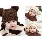 หมวกไหมพรม สำหรับเด็ก มีหู 2 ข้าง น่ารักมาก ๆ ค่ะ สี น้ำตาลกาแฟ no 70342_1