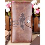 กระเป๋าสตางค์ผู้ชาย ใบยาว หนังแท้ สไตล์ cowboy สีน้ำตาล ใส่บัตรได้เยอะ มี 2 พับ สินค้าลดราคา จำนวนจำกัด no 93486_3