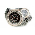 นาฬิกาข้อมือ ผู้หญิง ใส่ทำงาน นาฬิกาข้อมือ ฝังเพชร รอบ สายสแตนเลส สีดำ เงิน น้ำตาลทอง 247934