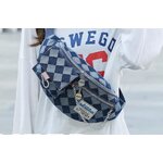 กระเป๋าคาดอก คาดเอว ผ้ายีนส์ ดีไซน์สวย ลายตาราง กระเป๋าคาดอกผู้หญิง แบบวัยรุ่น น่ารัก ๆ 205162