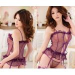 ชุดนอน ซีทรู สีม่วง ชุดนอน ไม่ได้นอน ดีไซน์ สไตล์ ชุดนอนญี่ปุ่น ชุดนอนเซ็กซี่ ราคาถูก no 75740