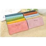 กระเป๋าสตางค์ผู้หญิง ใบยาว หนัง pu สีพื้น แบบเรียบ ๆ แบน ๆ สำหรับ ผู้หญิงไม่ชอบกระเป๋าหนา กระเป๋าสตางค์ใส่บัตร ได้เยอะ จุใจ ค่ะ 750741