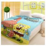ผ้าห่มกำมะหยี่ เนื้อนุ่ม การ์ตูน Sponge Bob