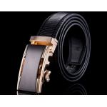เข็มขัดผู้ชาย เข็มขัดทำงาน หนังแท้ เข็มขัดหัวล็อค ดีไซน์ เรียบหรู มีระดับ ของขวัญให้พ่อ ให้แฟน สายสีดำ ลายหนังจรเข้ หัวสีเงิน สีทอง 959483