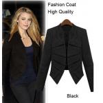 เสื้อสูทผู้หญิง แบบ แฟชั่น แคตวอร์ค แฟชั่น ยุโรป เสื้อ Jacket เสื้อคลุมผู้หญิง แขนยาว แบบมีดีไซน์ สีดำ ดีไซน์ เล่น ระดับ แบบสวย เก๋ 740546