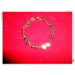 สร้อยข้อมือทอง 5 ไมครอน ประดับหัวใจ 001