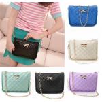 กระเป๋าสะพายข้าง ผู้หญิง ขนาดเล็ก ดีไซน์ บุนวม ตาราง กระเป๋าสะพายใส่ โทรศัพท์ กระเป๋าสตางค์ เครื่องสำอางค์ แบบหวาน ๆ ติดโบว์ น่ารัก 551270