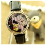 นาฬิกาข้อมือ Diy นาฬิกาข้อมือผู้หญิง แต่ง Display 3 มิติ ลายหมีน้อย น่ารัก นาฬิกาตกแต่งลาย 866177_4