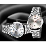 นาฬิกาข้อมือ ผู้ชาย นาฬิกา สาย สแตนเลส แท้ เข็ม เรืองแสง มีระบบ วันที่ ดีไซน์ เรียบหรู สำหรับ นักบริหาร หนุ่มไฟแรง ของขวัญให้แฟน มีระดับ 193632