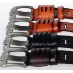 เข็มขัดหนังแท้ เข็มขัดผู้ชาย ผู้หญิง ใส่ได้ เข็มขัดหนังวัว หัวเข็มขัดสีเงิน สี่เหลี่ยม สีดำ น้ำตาล Coffee เข็มขัด เท่ ๆ ใส่กับกางเกงยีนส์ 952819