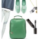 กระเป๋าสะพายหลัง ทรงสี่เหลี่ยม นำเข้าญี่ปุ่น สีพื้น สีเขียว preb1008