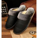 รองเท้าแตะใส่เดินในบ้าน สำหรับ คุณผู้ชาย ด้านหน้า วัสดุ หนังแท้ เพิ่มความหรูหรา มีระดับ สีดำ เรียบหรู คลาสสิค นิ่มใส่สบาย 44345_5