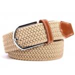 เข็มขัดผ้าแคนวาส สีน้ำตาล กากี เข็มขัด แบบถัก หัวสีเงิน เส้นเล็ก แบบสวย เข้ากับ ชุดทำงาน ชุดราชการ เข็มขัดสวย ๆ 685067