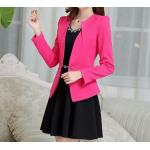 เสื้อสูท เสื้อแจ็คเก็ต เสื้อคลุม แบบสูท สูทผู้หญิง แขนยาว สีชมพูเข้ม กุหลาบ สูท ใส่ทำงาน เสื้อ jacket ผู้หญิง แบบสูท มีดีไซน์ 708280_2