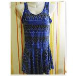 ชุดว่ายน้ำวันพีช ลายไทย สีน้ำเงิน ชุดว่ายน้ำแบบมีกระโปรง size L S014