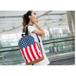 กระเป๋าเป้ กระเป๋าสะพายหลัง นำเข้า ผ้ายีนส์ ผ้าแคนวาส ลาย ธงชาติอเมริกา no 591670_1