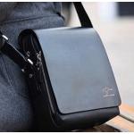 กระเป๋าสะพายข้าง ผู้ชาย กระเป๋าหนังแท้ แบบมีสายสะพายข้าง ขนาดกระทัดรัด 17 x 19 x 7 cm สีดำ และ สีน้ำตาล no 25291_1