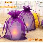 ถุงผ้าไหมแก้วสำหรับใส่แก้วเป๊ก สีม่วง ชมพู แดง ดำ ทอง ขาว 100 ใบ