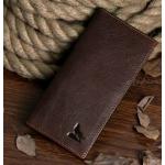 กระเป๋าสตางค์ผู้ชาย กระเป๋าสตางค์ ใบยาว หนังแท้ สีน้ำตาล สไตล์ วินเทจ ทรงแบน ใส่บัตรได้เยอะ แข็งแรงทนทาน ของขวัญให้แฟน แบบมีระดับ 963078