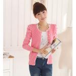 เสื้อคลุม ไหมพรม ถักนิตติ้ง สีหวาน สีชมพู เหลือง ฟ้า ขาว เสื้อคลุมแขนยาว ใส่ไปเรียน ไปเที่ยว ไปทำงาน ดีไซน์ แขนจั้ม พอง ๆ สไตล์ อังกฤษ 348967