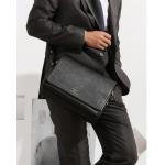 กระเป๋าสะพายข้างผู้ชาย กระเป๋าหนังแท้ แบบมีสายสะพายข้าง ใบใหญ่จุของได้เยอะ ทรงนอน กระเป๋าสะพาย สไตล์ญี่ปุ่น 33x 24 x 8 cm สีดำ และ สีน้ำตาล no 25291_6