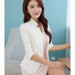 เสื้อสูทผู้หญิง แขนยาว ปักลายดอกไม้ ไทย ๆ สีขาว เรียบหรู เสื้อใส่ออกงาน ทางการ เสื้อคลุม แบบสูท สีขาว ดีไซน์ งานปัก มีผ้าซับใน สวยหรู 548848_3