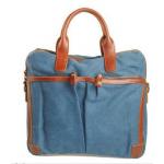 กระเป๋าถือ ผู้ชาย ใส่ Notebook หรือ เอกสาร ผ้าแคนวาส มีสายสะพายแยก สีฟ้า