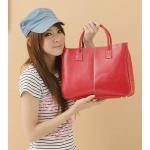 กระเป๋าถือ ผู้หญิง กระเป๋าถือ หนัง Pu ขนาดกระทัดรัด สีพื้น สีแดง ฟ้า น้ำตาล ส้ม ชมพูอ่อน ทนทานสุด ๆ No 39848_5