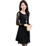 ชุดเดรส ผ้าลูกไม้ สีดำ ชุดเดรส แบบผู้ใหญ่ ใส่ออกงาน สวยหรู ธรรมชาติ เดรสแขนยาว ผ้าลูกไม้ สวย ๆ ใส่ไปงานราตรี งานทางการ 906868_1