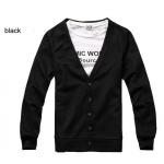 เสื้อกันหนาวผู้ชาย เสื้อใส่คลุมในออฟฟิต เสื้อคลุมแขนยาว ไหมพรม สำหรับผู้ชาย สวยเรียบ มีสไตล์ ใส่ได้ทุกวัน สีดำ no 603068