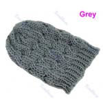 แฟชั่นหมวกไหมพรม งาน Hand Made สไตล์เกาหลี สีเทา