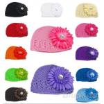 หมวกไหมพรม สำหรับ เด็กเล็ก ทารก ติดดอกไม้ น่ารักมากค่ะ no 24906