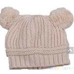 หมวกไหมพรม สำหรับเด็ก มีหู 2 ข้าง น่ารักมาก ๆ ค่ะ สี เบจ no 70342_4