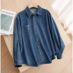 เสื้อเชิ้ต เสื้อคลุม Jacket ยีนส์ งานปัก ลายกระต่าย แบบเท่ ๆ เสื้อยีนส์ แขนยาว ตัวใหญ่ใส่หลวม ๆ 967504