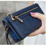 กระเป๋าสตางค์ผู้หญิง ใบยาว กระเป๋าสตางค์ แฟชั่น หนัง pu อย่างนิ่ม กันน้ำ กระเป๋าถือออกงาน กลางวัน มีช่องใส่เหรียญหลายช่อง ใส่บัตรจุใจ 232541