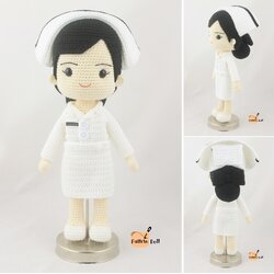 ตุ๊กตาถักชุดพยาบาลพิธีการ