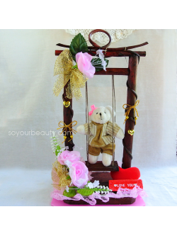 ของขวัญวันวาเลนไทน์ตุ๊กตาหมีชิงช้า I LOVE YOU