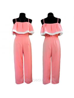 ชุดจั๊มสูทกางเกงขายาว ฮานาโกะสายเดี่ยว