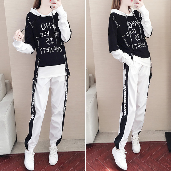 ชุดวอร์ม สูทเกาหลี Jumpsuit ชุดจั้มสูท ชุดเซท 2 ชิ้น ชุดกีฬาผู้หญิง ชุดออกกำลังกาย เสื้อกันหนาว ชุดวอร์มคู่