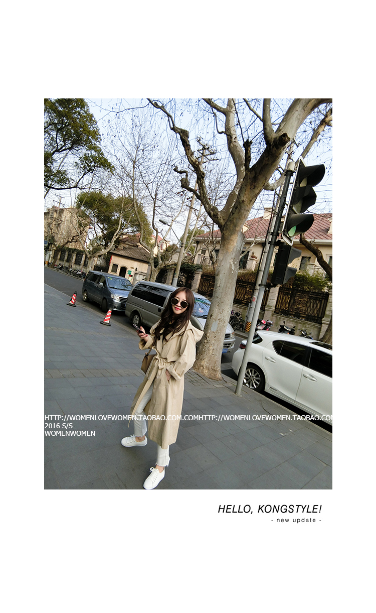 เสื้อคลุมตัวยาว มีฮูดพร้อมสายผูกเอว ทรงเก๋ ผ้าเนื้อด้าน บาง พร้อมส่ง ครีมโทนเขียว