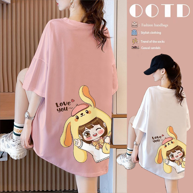 เสื้อยืดคนอ้วนแบบโอเวอร์ไซส์แบบ ulzzang fashion สนใจทักแชท